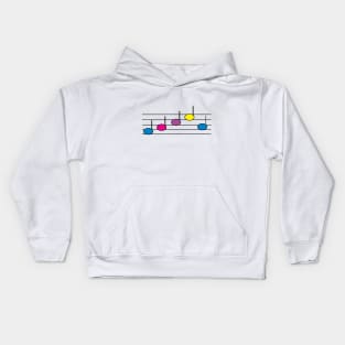 Music Notes Pink Blue Yellow Purple Kids Hoodie